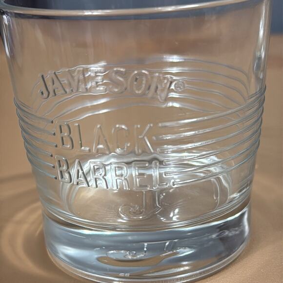 Jameson Irish Whiskey black barrel glasses set of 2 limited edition - Picture 3 of 10
